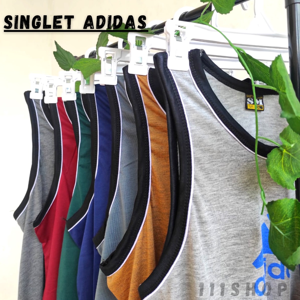 SINGLET PRIA WARNA TANK TOP PRIA KAOS DALAM LAKI ADIDS