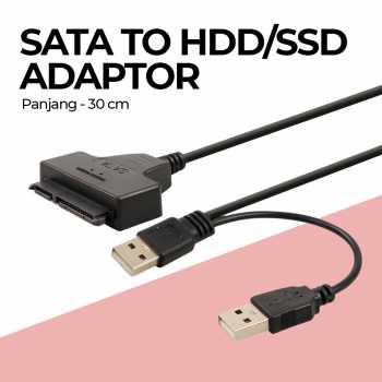 Kabel Penghubung Hardisk HDD External Untuk PC Laptop Komputer / Kabel SATA to USB 2.0 HDD / Kabel Penghubung SSD 2.5 Inch Adaptor / Adapter Converter Hardisk External / Kabel Hardisk Ekternal PC USB 2.0 / Sparepart Komputer Hardisk