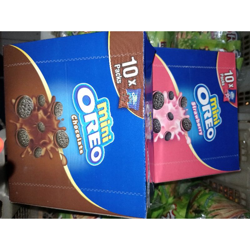 

MINI OREO CHOCOLATE & STRAWBERRY 1 BOX ISI 10PCS