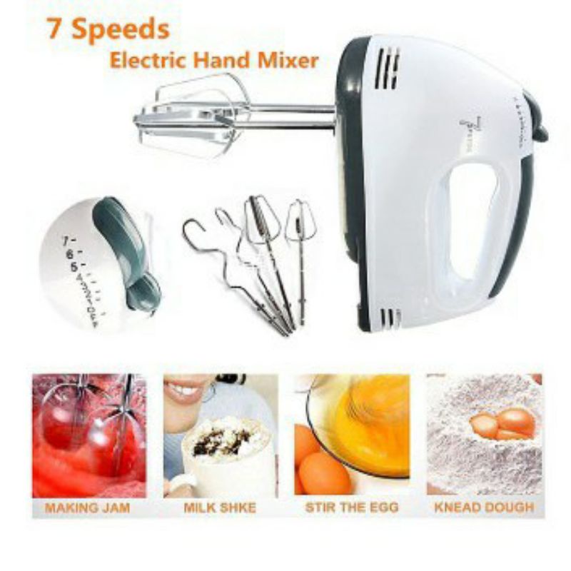 Hand Mixer 7 Speed / Kocokan Telur 7 Speed Elektrik