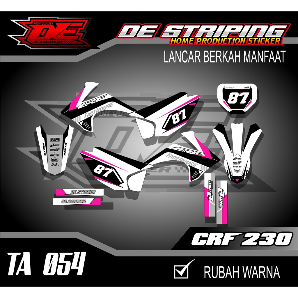 Striping Stiker Motor CRF 230 Fullbody Stiker Decal CRF 230 Keren TA054
