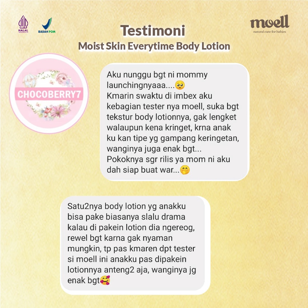 Moell Moist Skin Everytime Body Lotion 185 ml Body Lotion baby