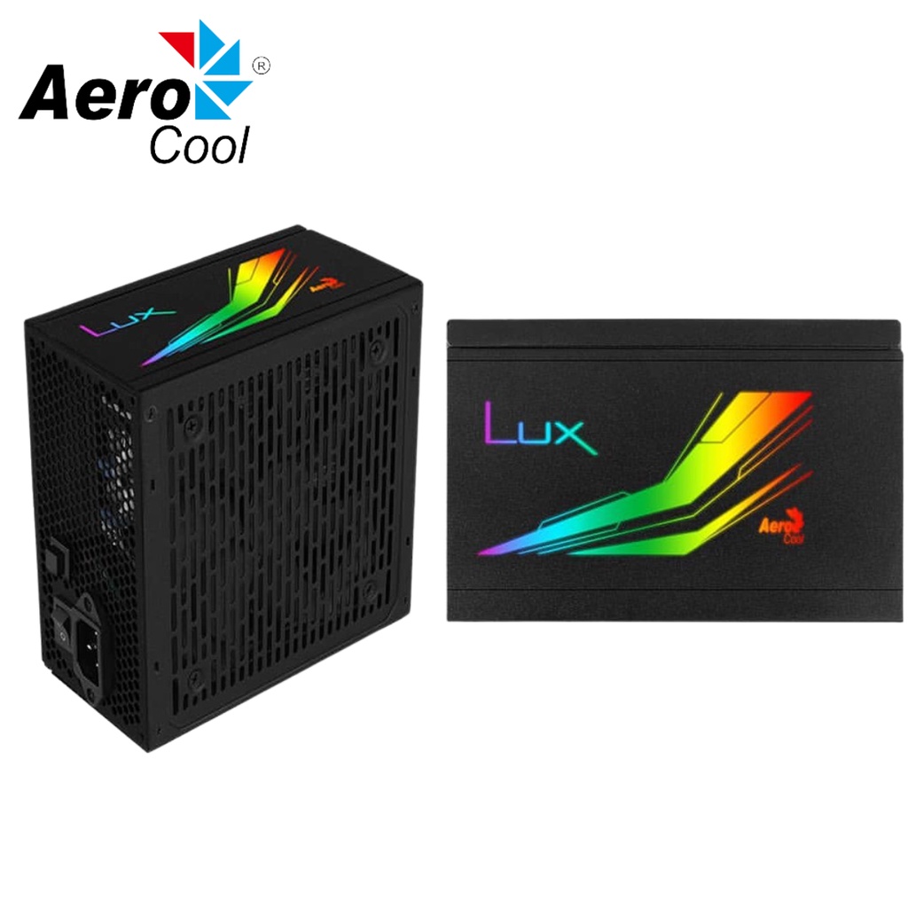 Power Supply AEROCOOL LUX 550W RGB 80+ PSU Gaming 80 Plus RGB PSU PC Komputer 550W RGB
