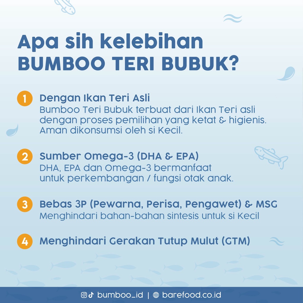 Barefood Bumboo Teri Bubuk Asli MPASI Anak Non MSG 90g