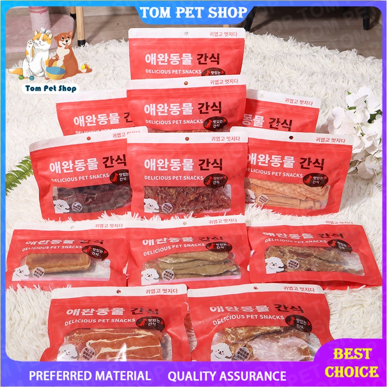 Makanan anjing 200g  Snack Anjing Cemilan Anjing Ayam Bebek Daging Sapi kubus daging sapi