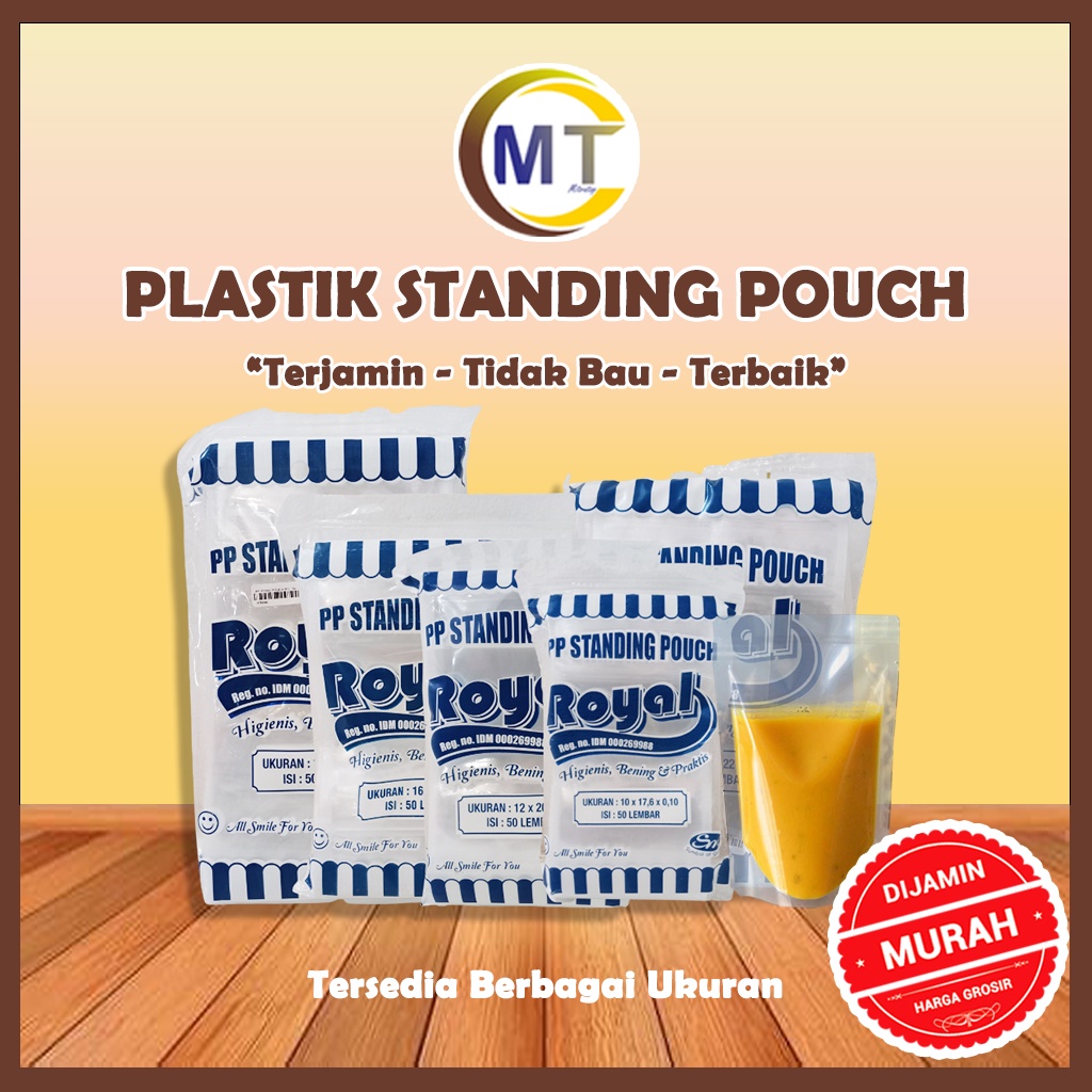 Plastik PP Standing Pouch Royal Plastik Klip  Ziplock Plastik Berdiri Plastik Snack Basreng Makaroni