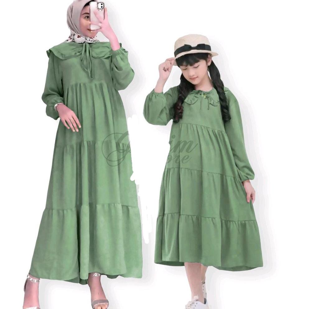 NEW PRODUCT M95 BAJU COUPLE IBU DAN ANAK // MIDI DRESS COUPLE IBU DAN ANAK // GAMIS SYAR'I COUPLE た