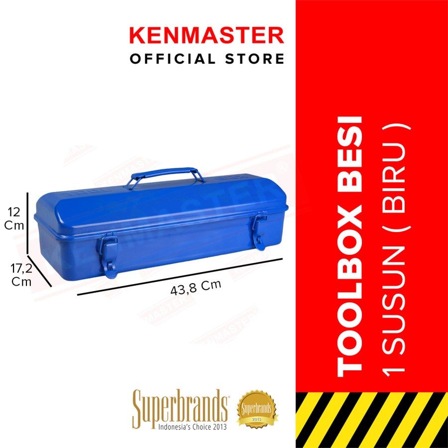 Kenmaster Tool Box Besi 1 susun Kotak Perkakas / Kotak Penyimpanan