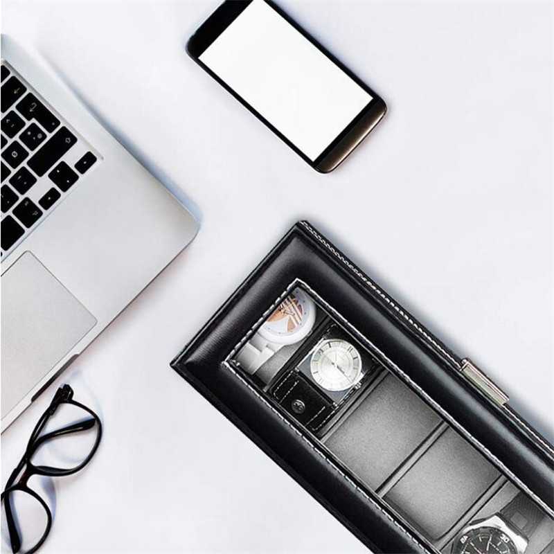 NieNie Kotak Penyimpanan Jam Tangan Storage Organizer Watch Box 6 Grid - NIE6
