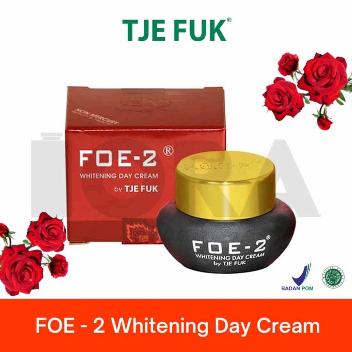 Tje Fuk FOE 2 Whitening DAY Cream Original 15g - Krim Wajah PAGI