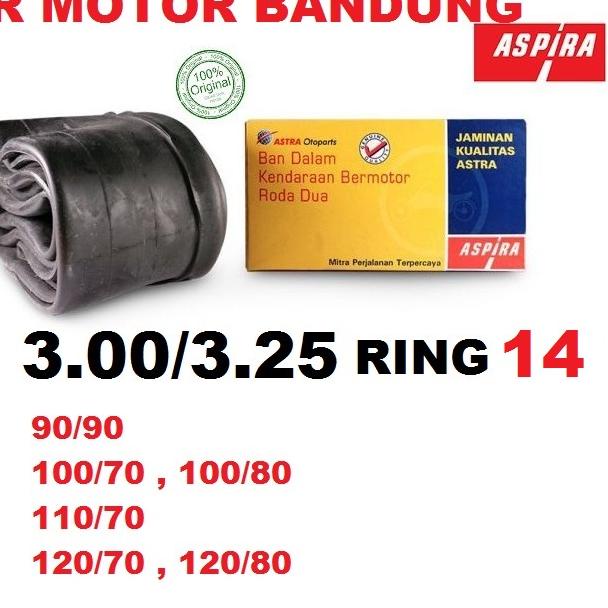Terjamin  Ban dalam motor Aspira 300 / 325 ring 14 untuk ban belakang 90/90 100/80 110 120 3.00 3.25 Ⓜvciღ