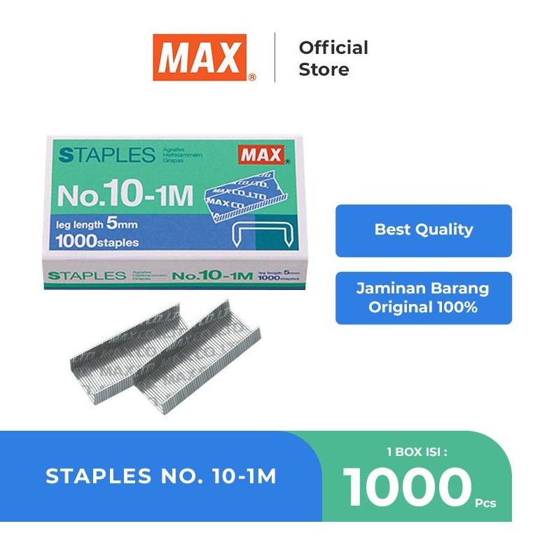 

0RL Isi Staples Max No.10-1M ( 1pak/20kotak ) ✭Seller