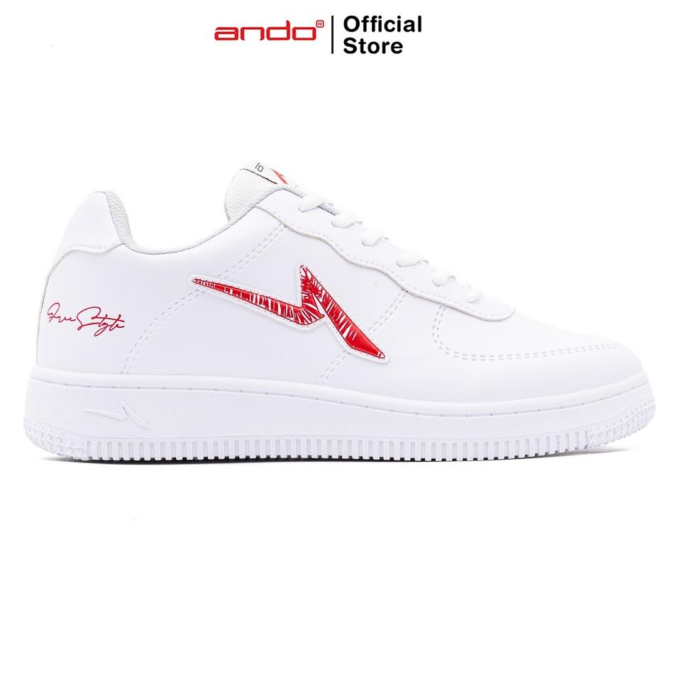PALING LARIS Ando Official Sepatu Sneakers Curtiz Pria Dewasa - Putih/Merah