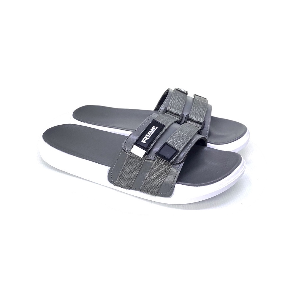 Ruuf - 2193 SS Slide Sandal Pria - Grey White
