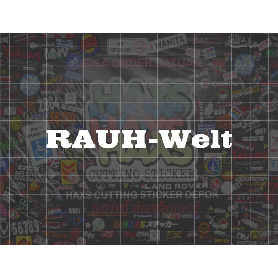 Cutting Sticker Rauh Welt Ukuran 10 Cm Untuk Motor Mobil