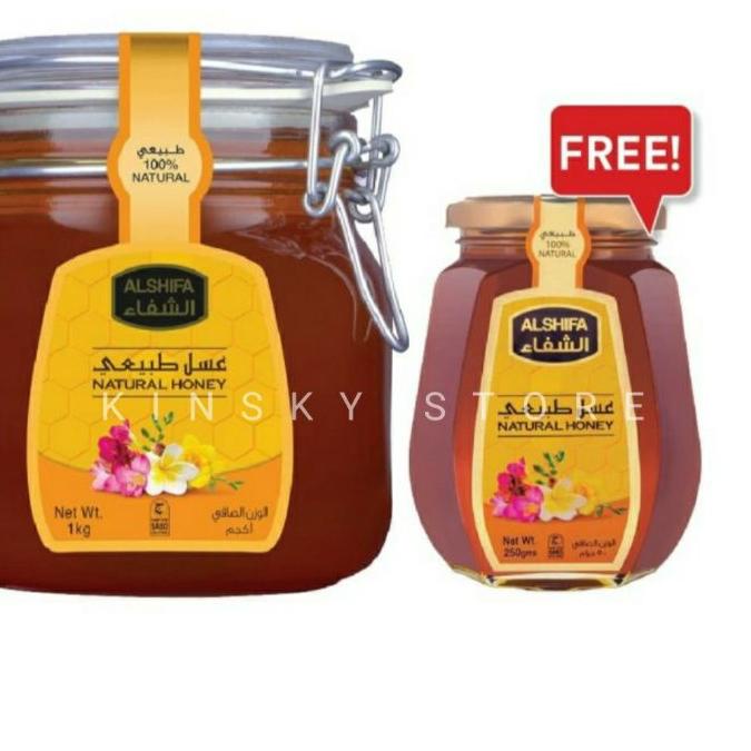 

➩ Al Shifa 1kg Free 250gr/Alshifa 1 kg Free 250 gr Natural Honey ♤
