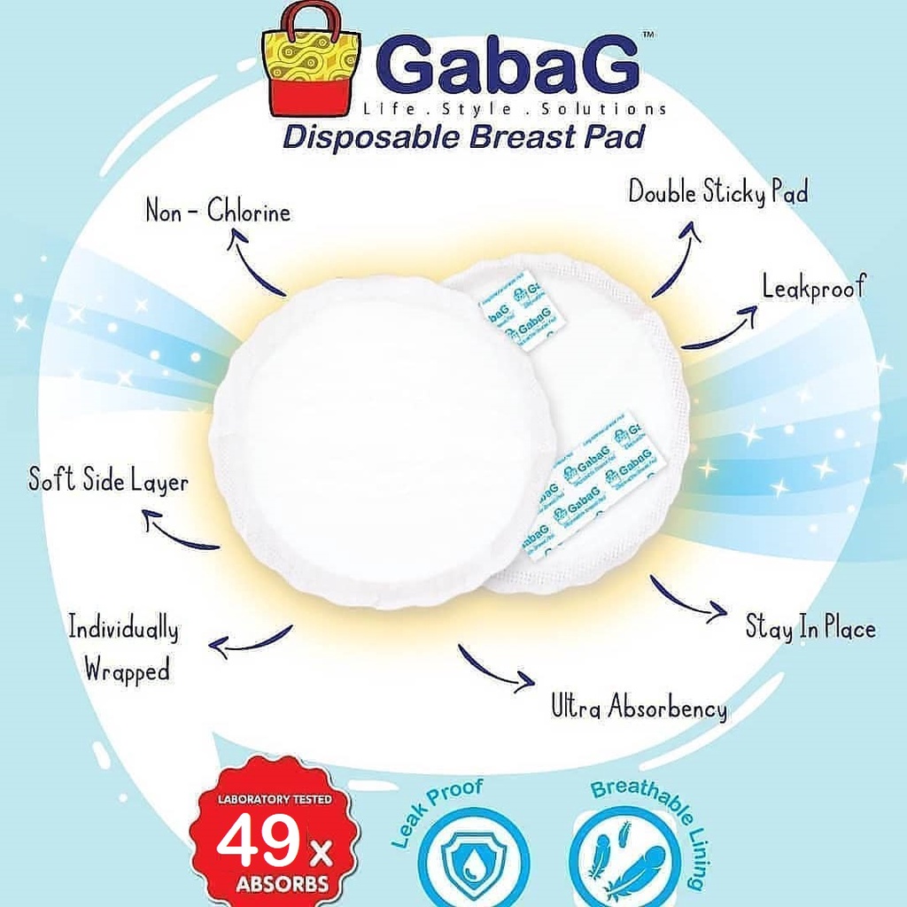 (isi 60) GabaG Disposable Breastpads / Breast Pads / Pad