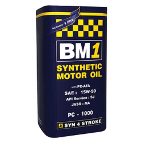 Oli Mesin BM1 SYN 4 STROKE 1000 ML / 1 liter 15W-50 SJ JASO MA ORIGINAL