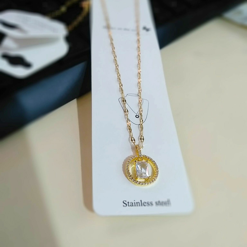 AV409 Grosir Kalung Titanium Korea Kalung Wanita