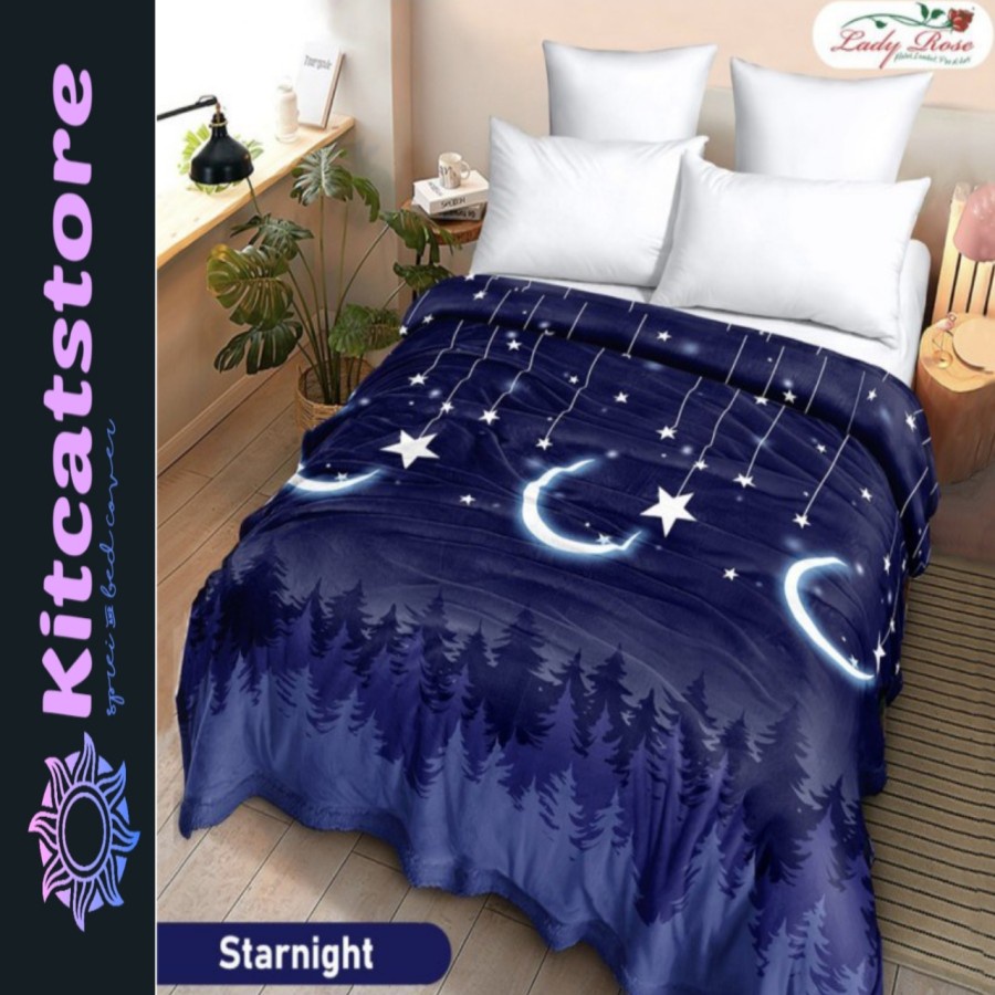 Selimut Lady Rose (160x200) Bulu Motif Terbaru Starnight