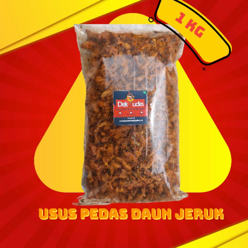 

usus krispy pedas daun jeruk kemasan 1 kilogram