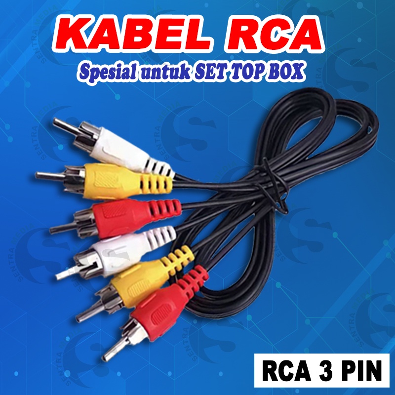 Kabel RCA Set Top Box ,Tv dan perangkat lainya.