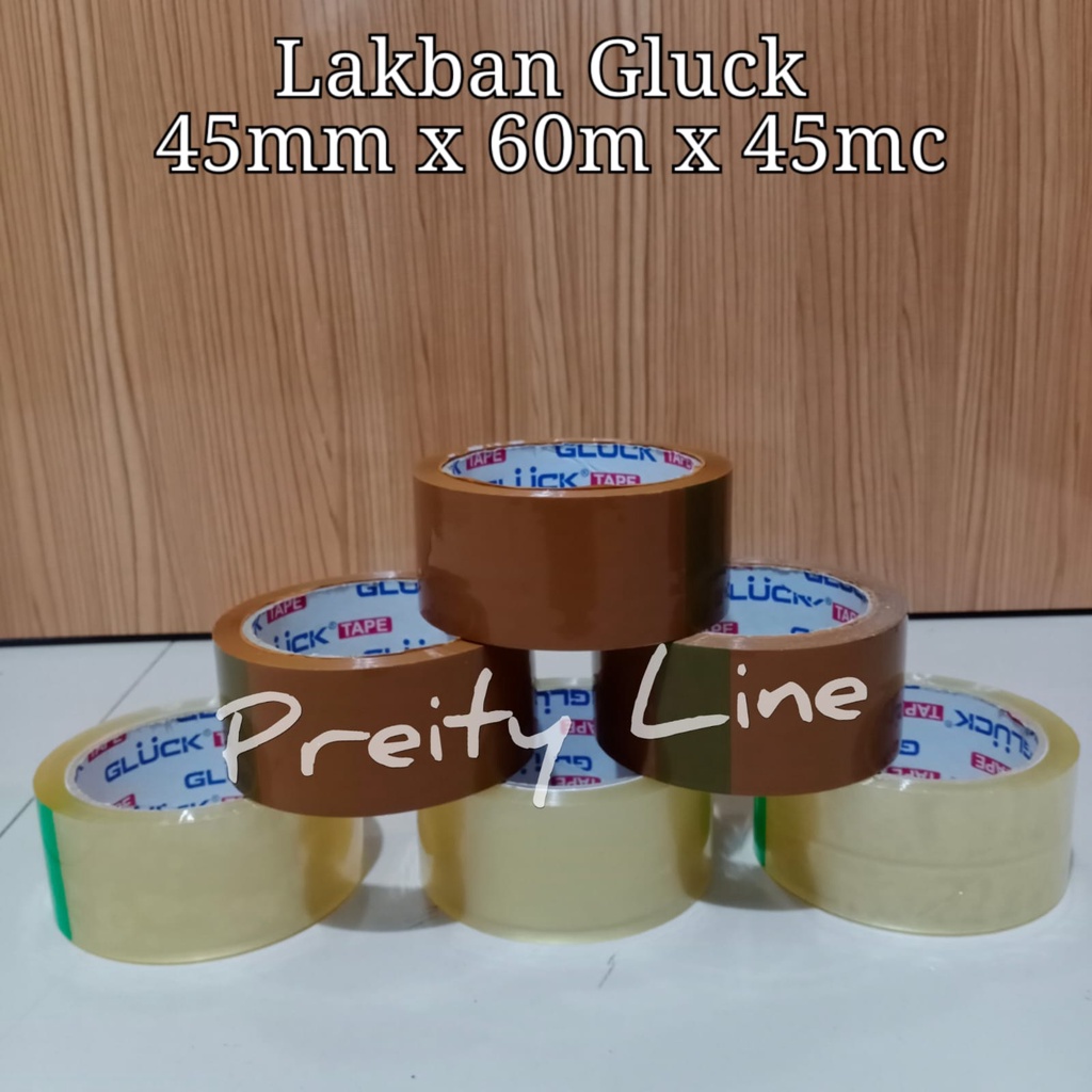

Lakban GLUCK Coklat-Bening 45mm x 60m x 45mc