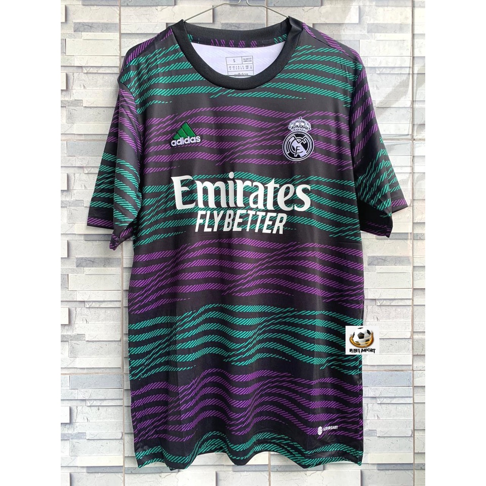 Jersey Baju Bola Madrid Training UCL Shirt 2022 2023 Grade Ori