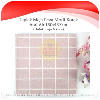 Taplak Meja Peva Motif Kotak Anti Air Motif Kotak