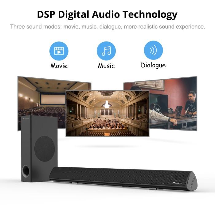 Nakamichi Soundstation 8W 2.1ch Speaker Bluetooth Amplifier Soundbar