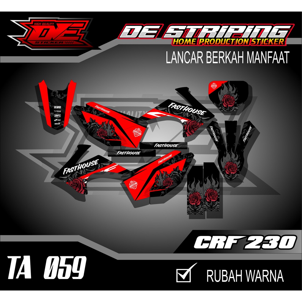 STRIPING STIKER CRF 230 STIKER DECAL CRF 230 MAWAR TA059