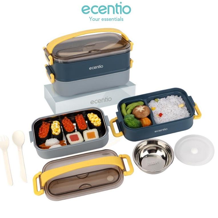 REKOMENDASI ecentio lunch box 304 stainless steel kotak bekal stainless kotak makan 1200ml Double-la