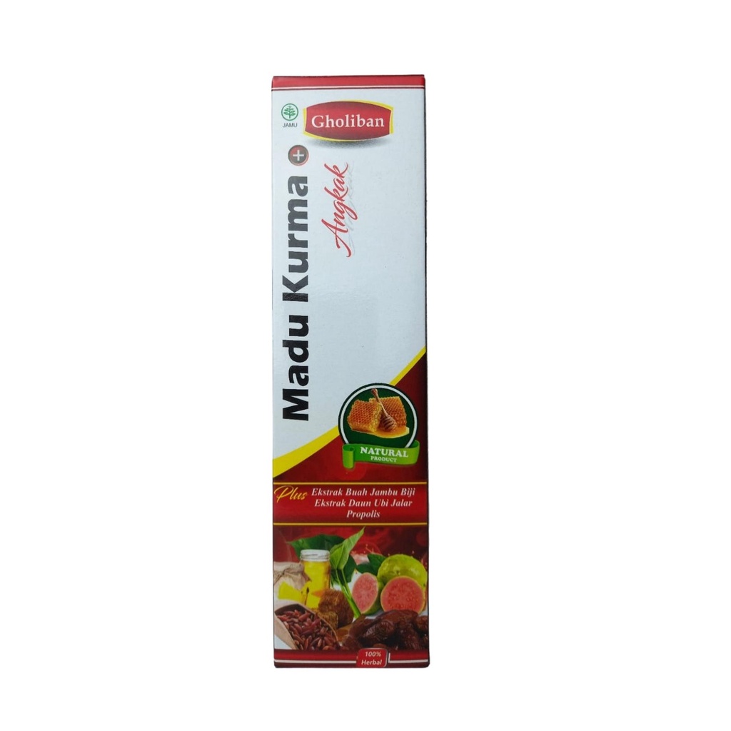 Madu Sari Kurma Angkak Plus Propolis Gholiban Dengan Ekstrak Jambu Biji Dan Daun Ubi Jalar 460gr