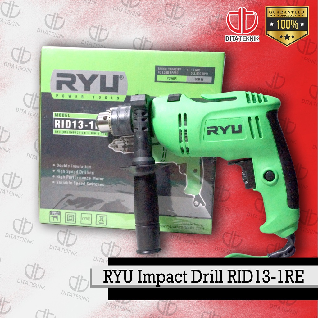 Ryu Mesin Bor 13 mm RID 13 - 1 RE BOR TANGAN BOLAK BALIK