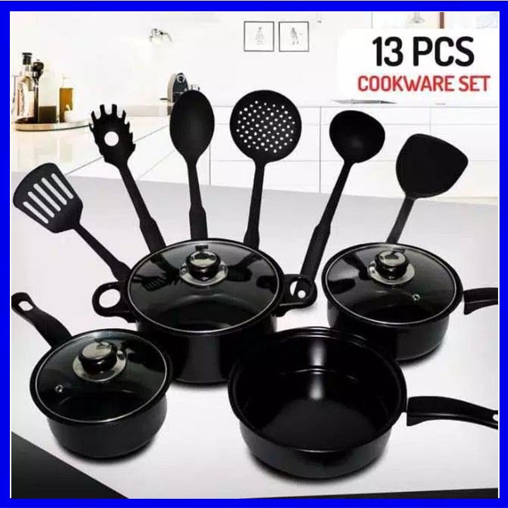 Panci Gionee//Cookware Set 13 Pcs / Panci Teplon Tebal Anti Lengket (TERBARU)