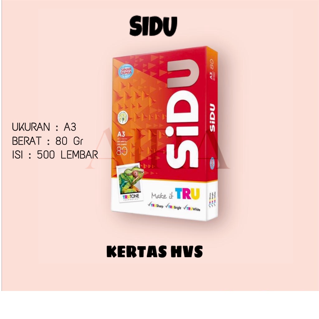 

KERTAS HVS SIDU A3 80gr