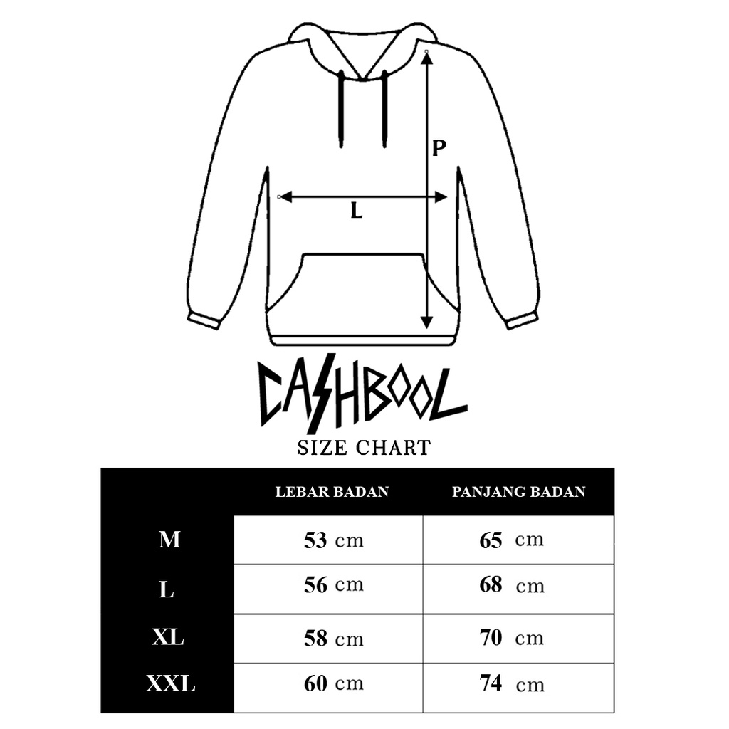 CASHBOOL JAMUR Sweatshirt  HOODIE Oversize Size M-XXL ( Pria &amp; Wanita )