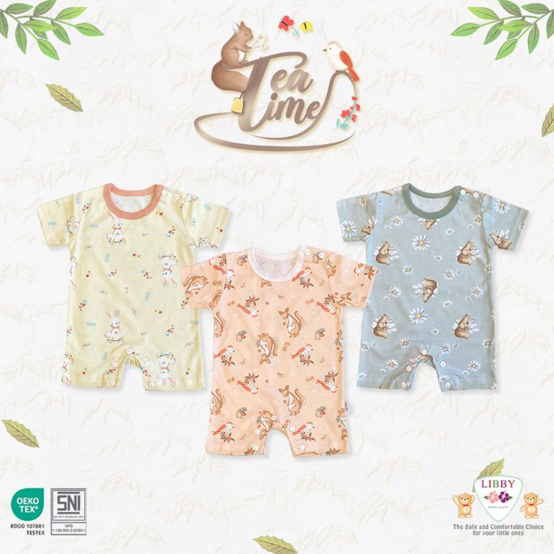 LIBBY Romper Segiempat Newborn 3 Pcs