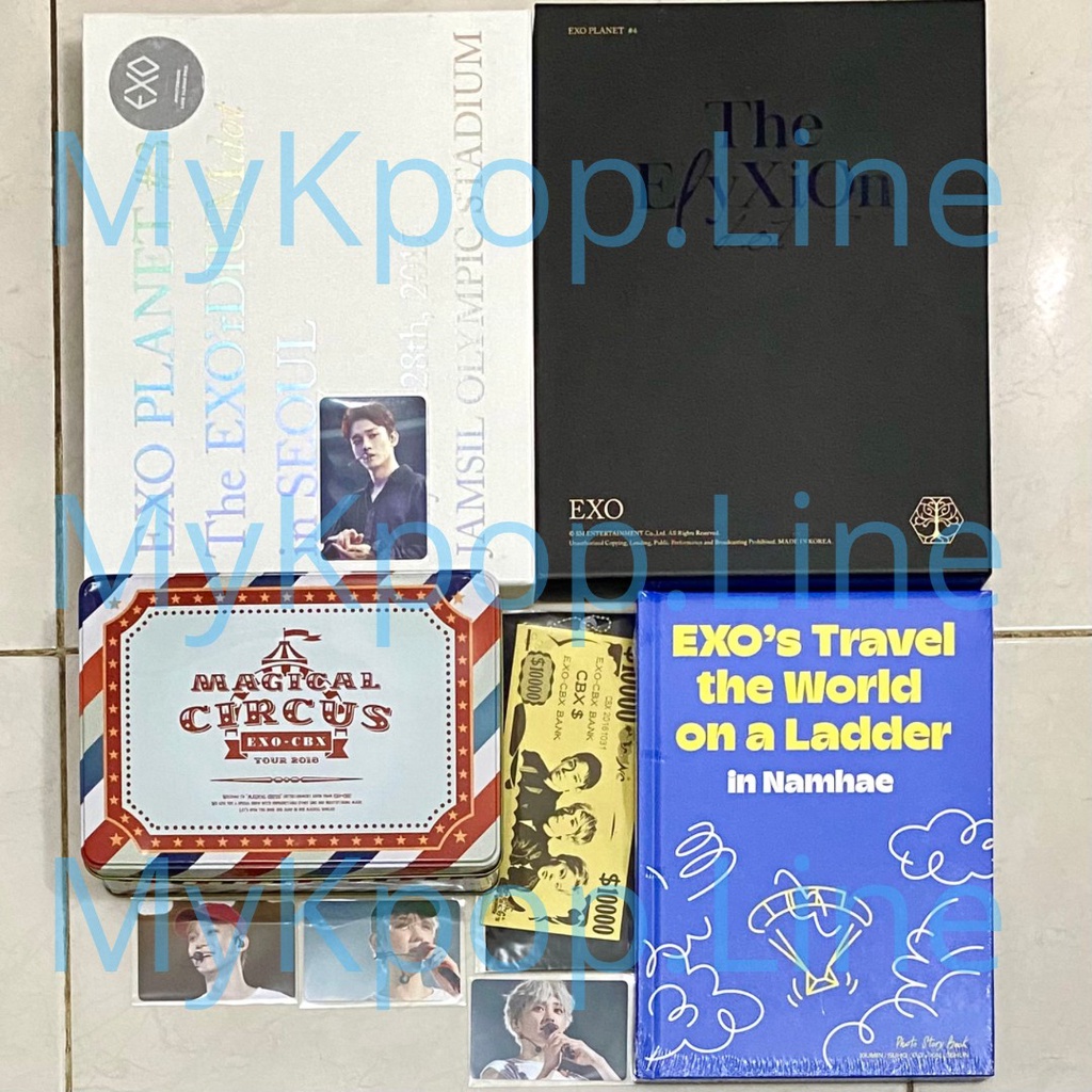 Photobook EXO Album DVD Ready Fullset Unsealed Exordium Exoplanet Elyxion Dot Travel World Ladder in