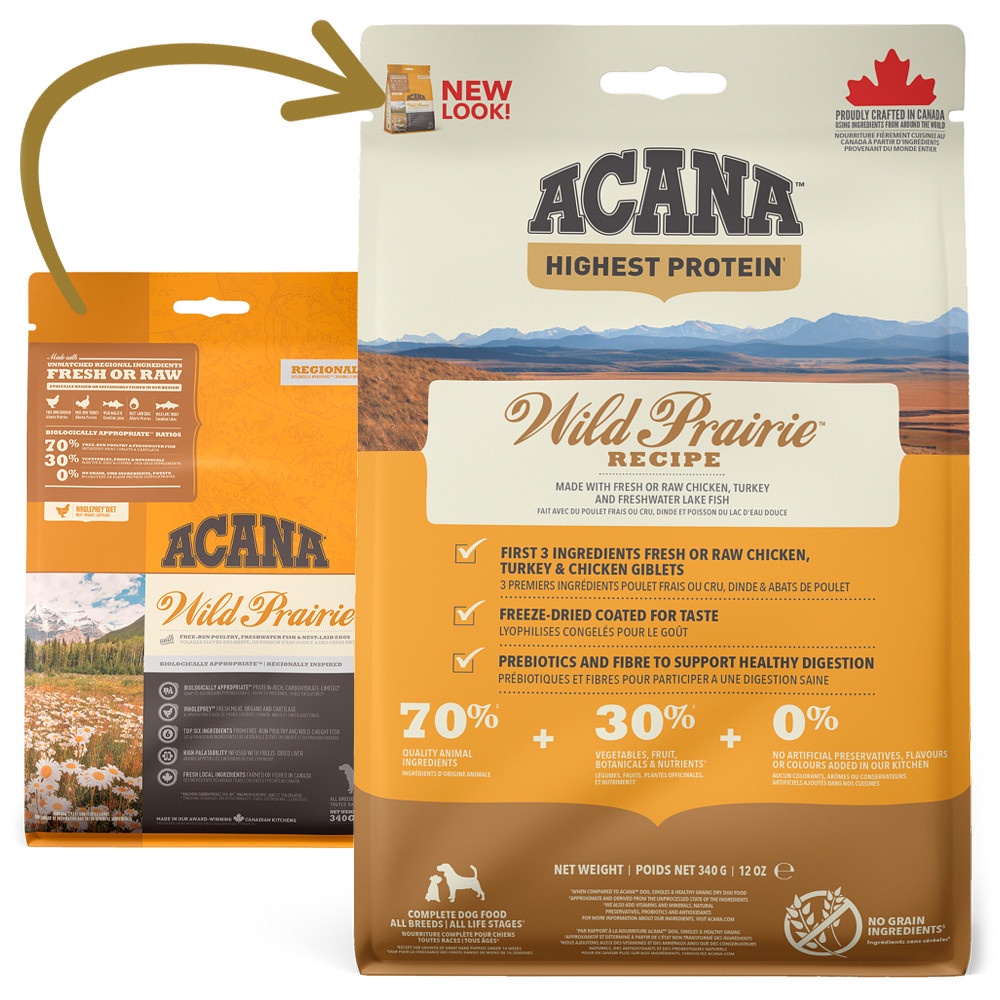 Dog Food Acana Wild Prairie Dog 11,4 kg (ACA07) / Makanan Anjing Acana