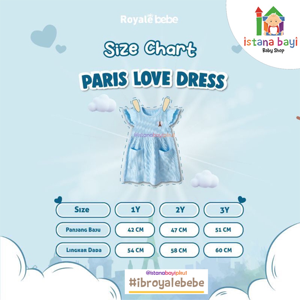 Royale Bebe Paris Love Dress - Dress Anak 1-3 Tahun