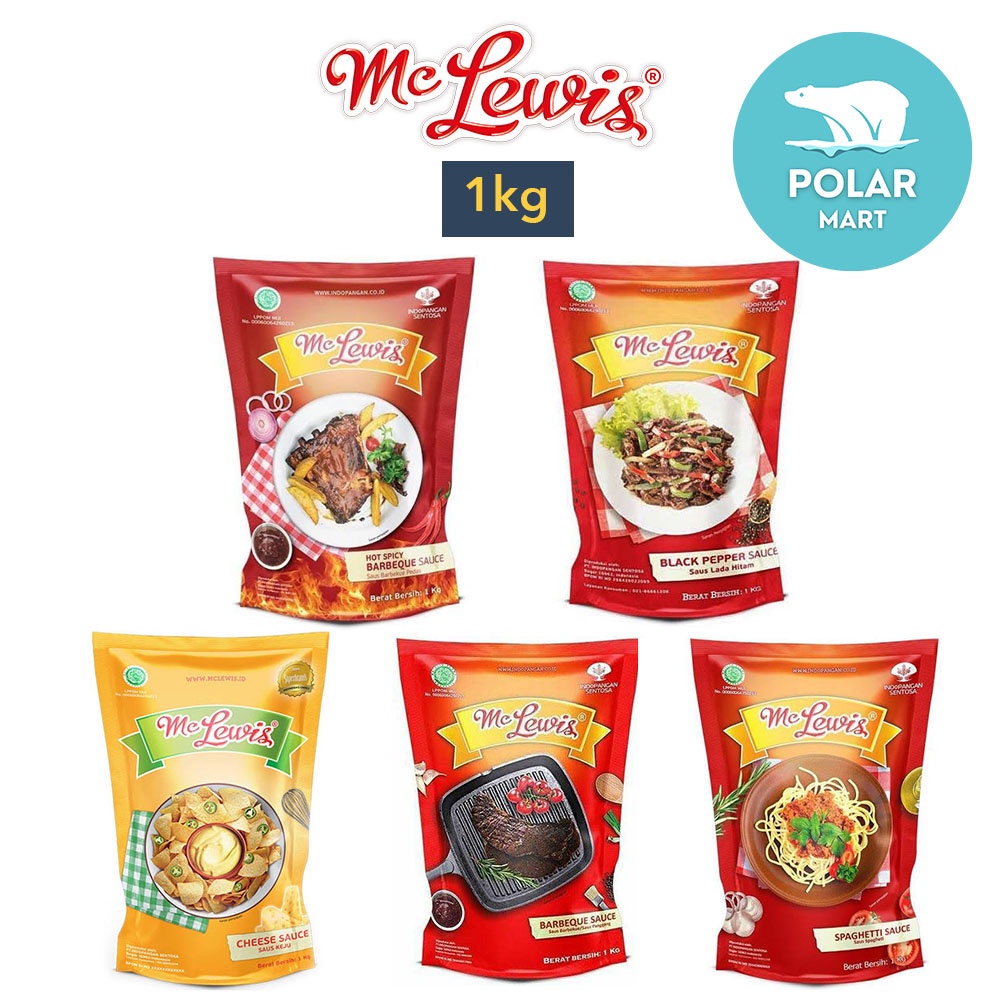 

Mc Lewis Aneka Saus BBQ/BBQ Spicy/Blackpepper/Cheese/Spaghetti Pack 1 Kg