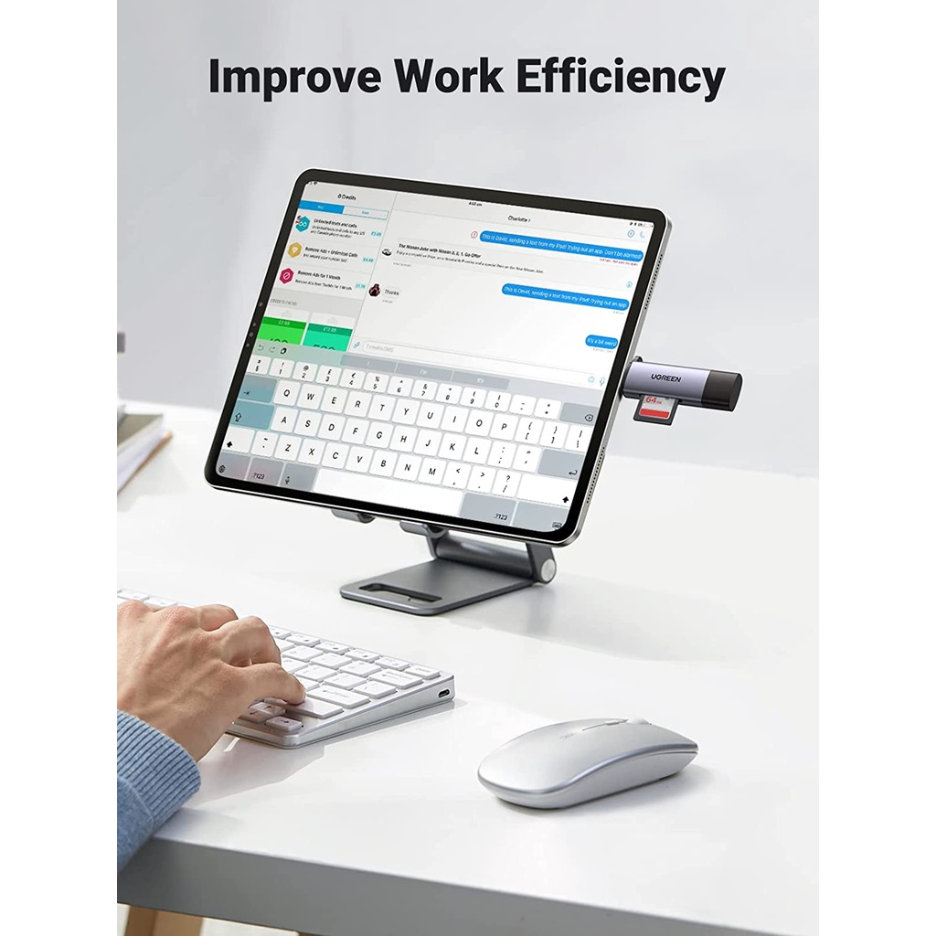 UGREEN Card Reader OTG USB Type C dan USB A 3.0 Ke Micro SD TF Untuk HP Laptop PC