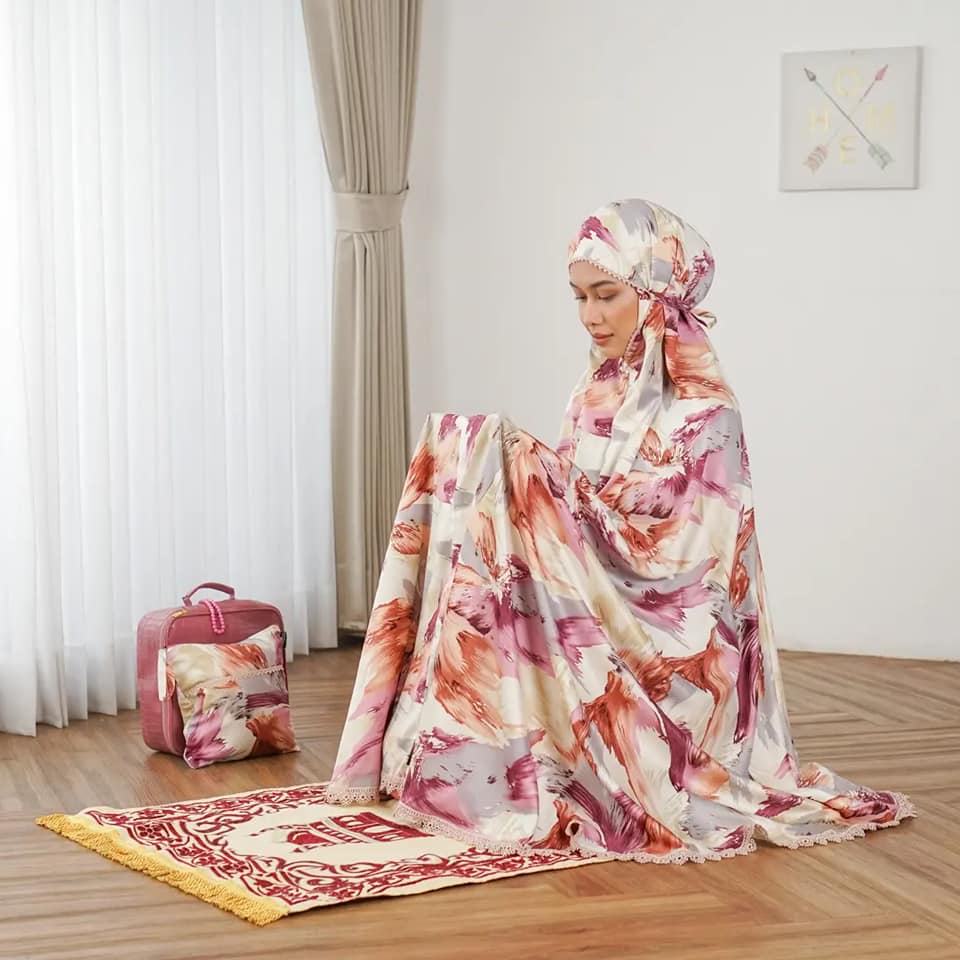 MUKENA PREMIUM MUKENAH DEWASA TELEKUNG SHOLAT ISYANA HAMPERS HAMPER
