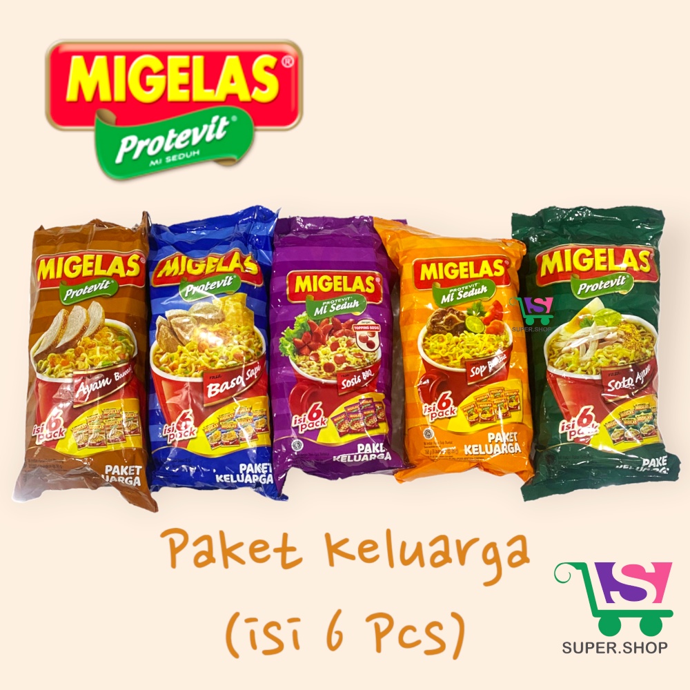 MIGELAS Paket Keluarga Mi Instan Gelas Seduh (isi 6 pcs)