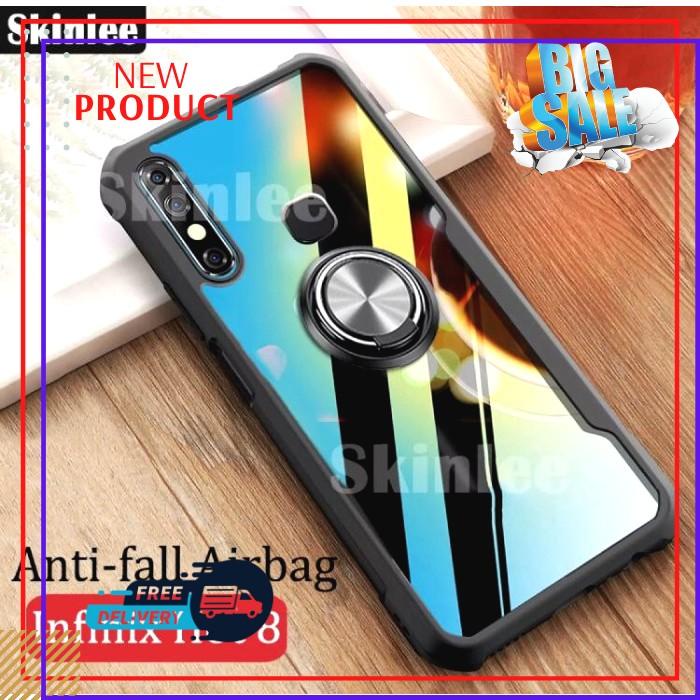 Case Infinix Hot 8 Clear Ring Cover Casing Silikon Handphone