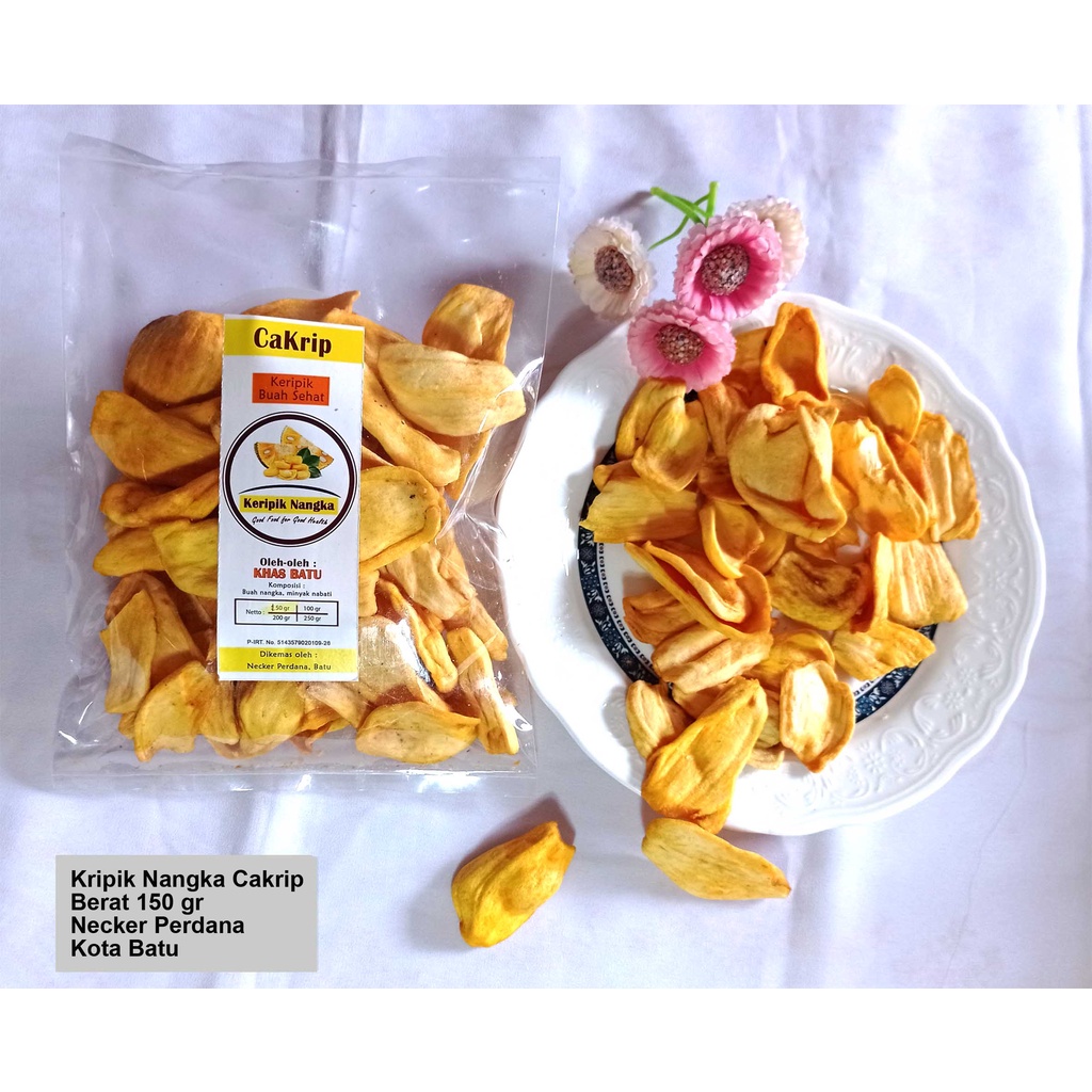 

Camilan Keripik Nangka Cakrip Kualitas Super 150 gram Khas Batu Malang