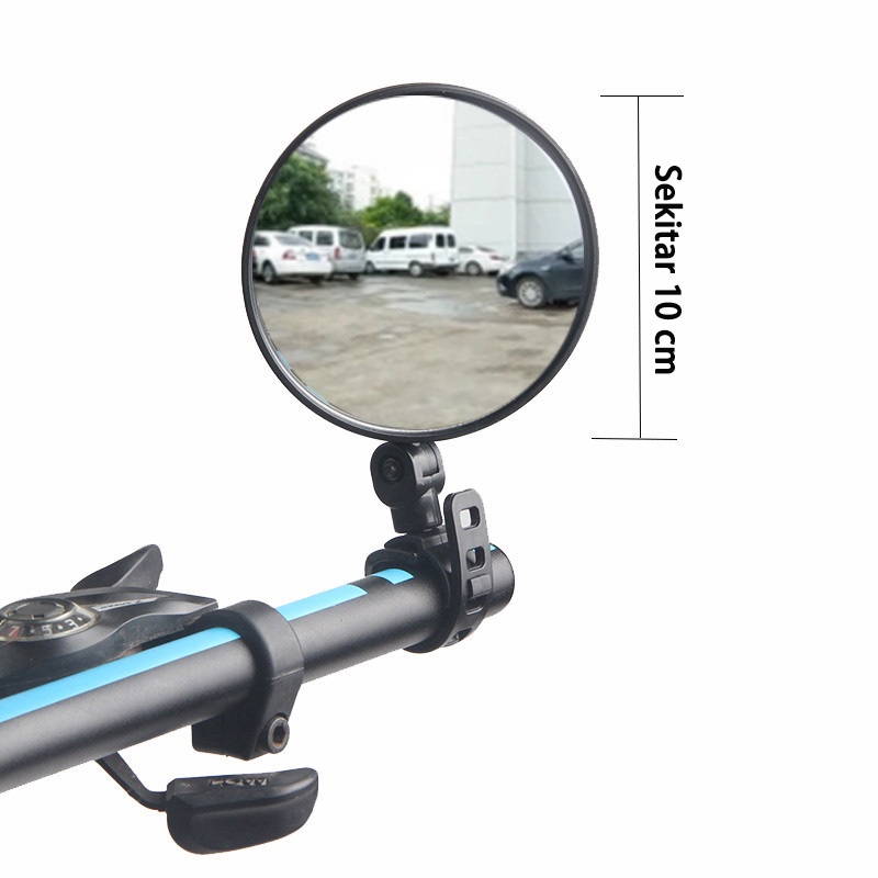 Spion Sepeda Bulat Rotasi 360 Adjustable Spion Jalu Sepeda Kaca Spion Bulat Untuk Handle Sepeda