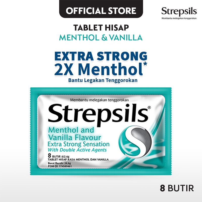 

Strepsils Extra Strong 8s - Permen Pelega Tenggorokan