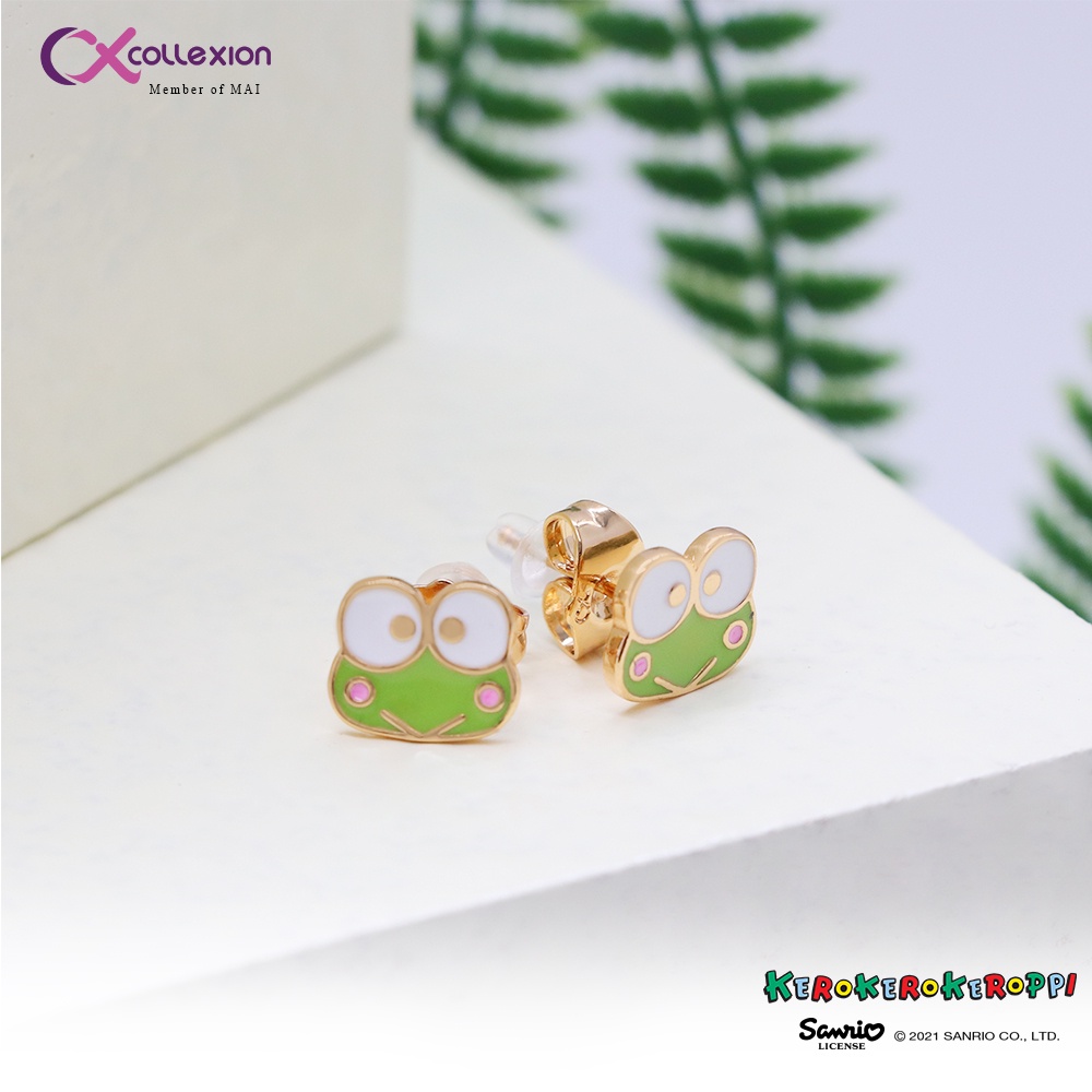 Collexion Kero Kero Keroppi Ear Stud Anting Anak Lapis Emas Gold Plated 0851220048